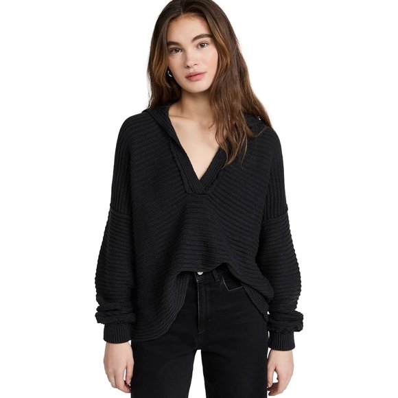 Free People Sweaters - NEW Free People Marlie Ribbed Pullover Sweater in Black